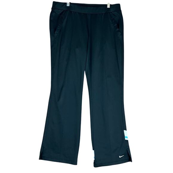 Nike Womens Pants Black Pull On Mid Rise Bootcut Leg 100% Polyester XL - Picture 1 of 11